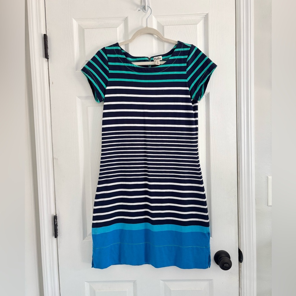 Hatley Navy and Teal Striped Dress